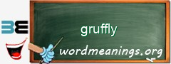 WordMeaning blackboard for gruffly